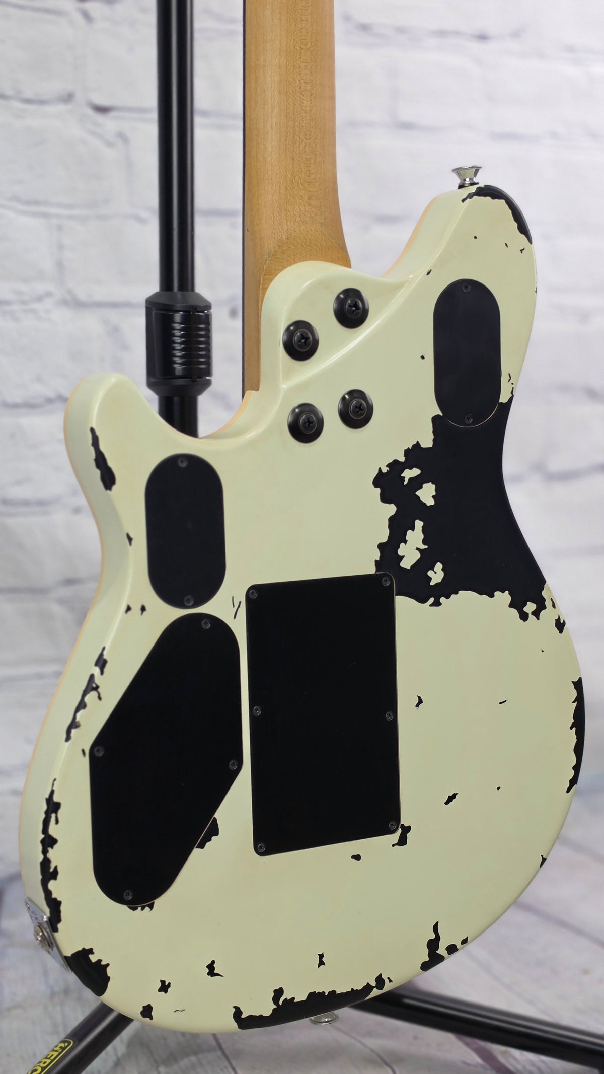 EVH Guitars Limited Edition Wolfgang Special Striped Series 2015 Tour 6 String Electric Guitar Distressed Ivory