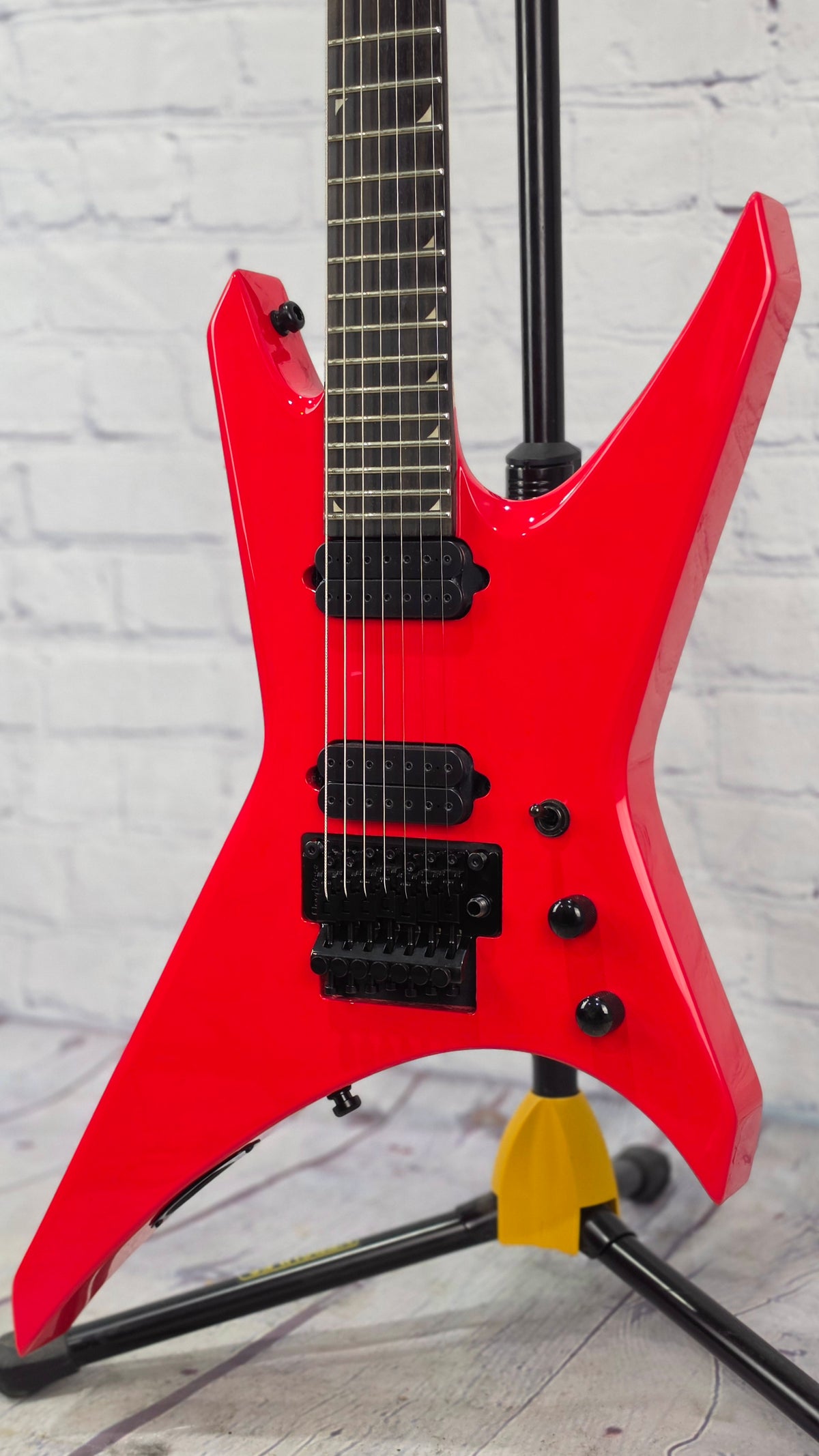 Jackson Guitars Pro Series Signature Dave Davidson Warrior WR7 Ebony 7 String Electric Guitar Racing Red