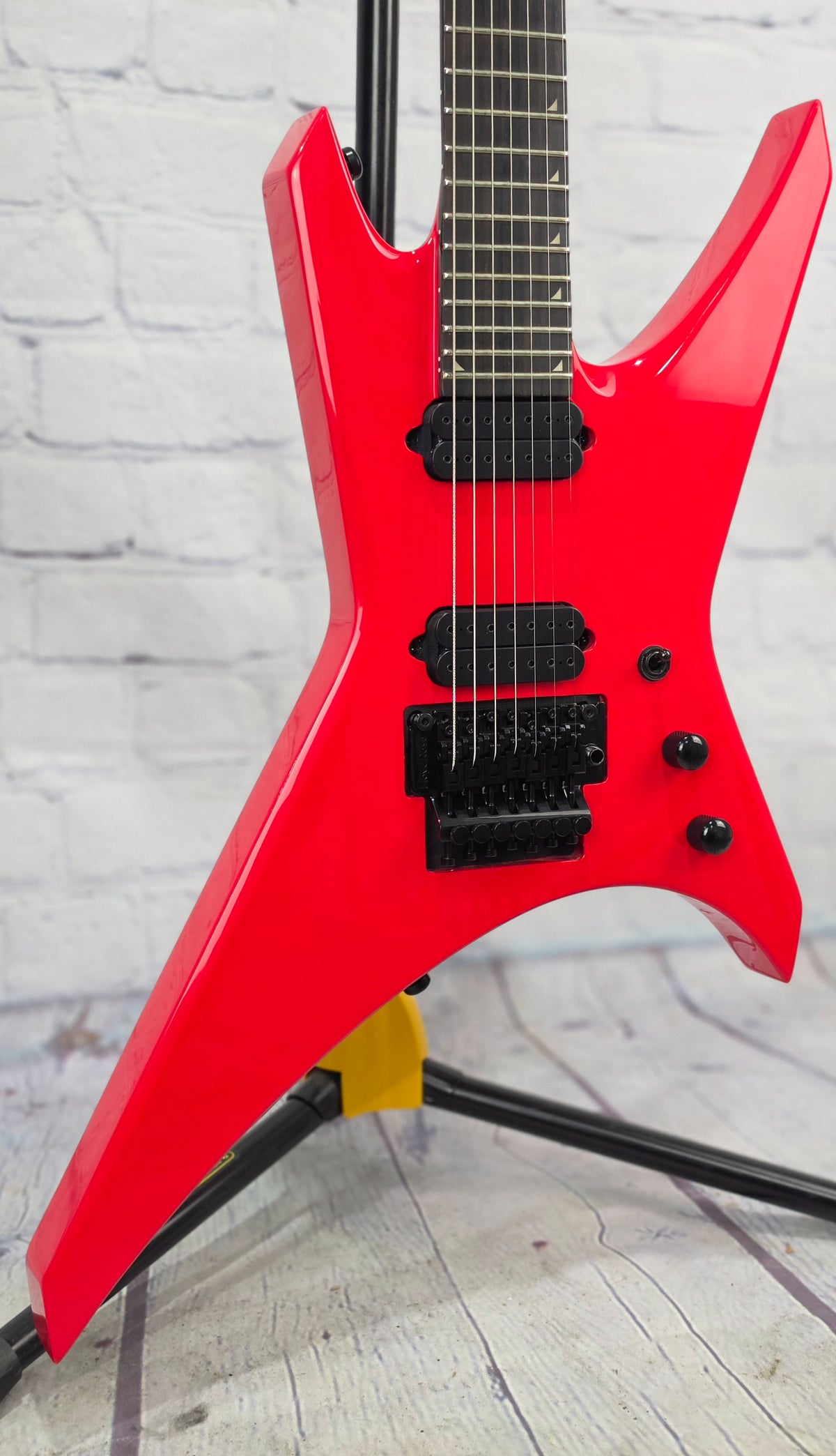 Jackson Guitars Pro Series Signature Dave Davidson Warrior WR7 Ebony 7 String Electric Guitar Racing Red
