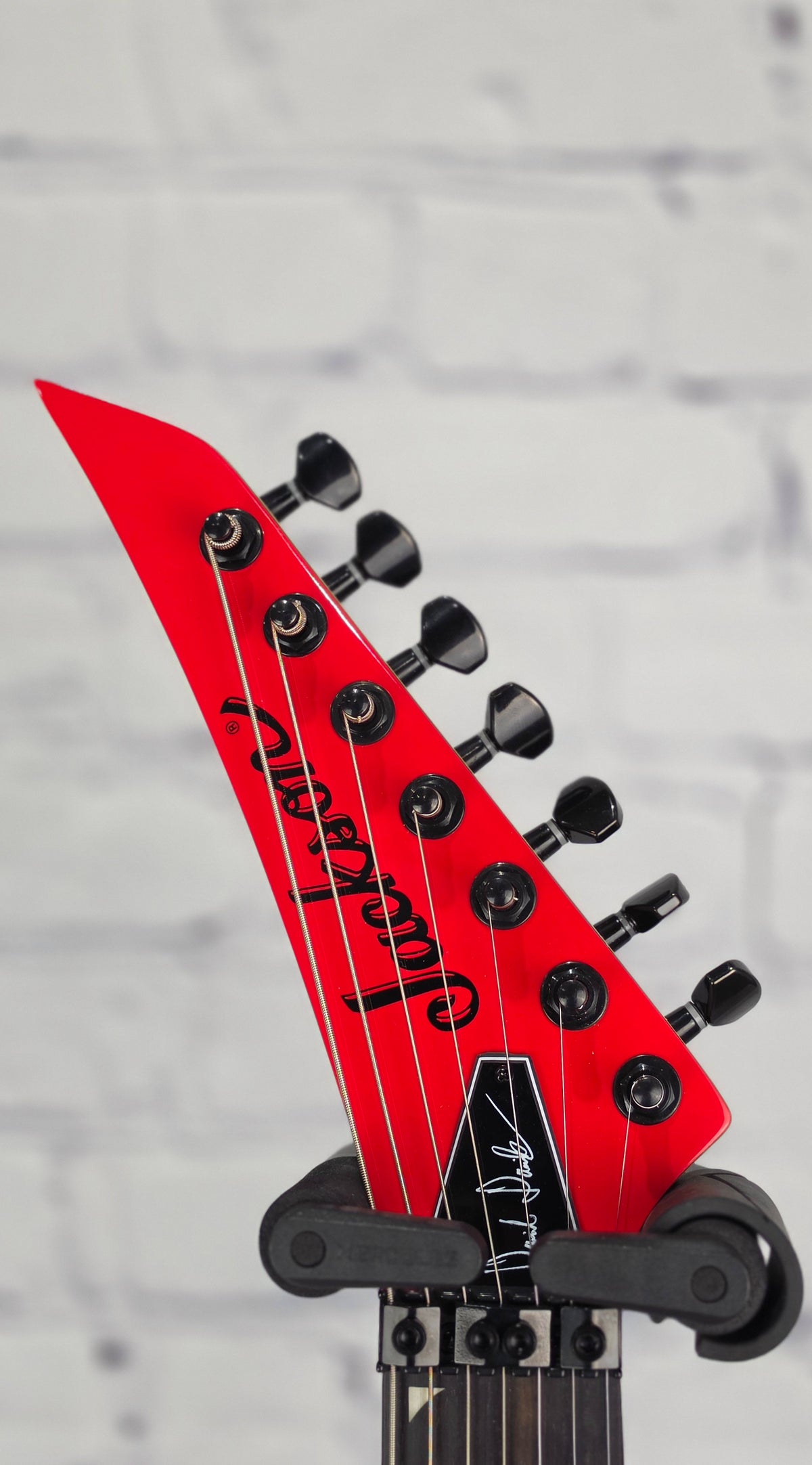 Jackson Guitars Pro Series Signature Dave Davidson Warrior WR7 Ebony 7 String Electric Guitar Racing Red