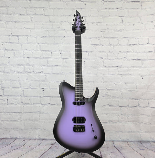 Balaguer Guitars Standard Series Seraph 6 String Electric Guitar Satin Lavender Smokeburst