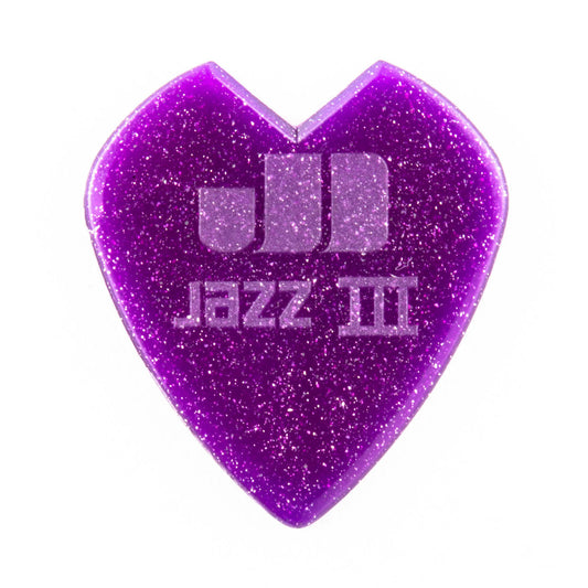 Dunlop Kirk Hammett Jazz III Picks Purple Sparkle 47PKH3NPS