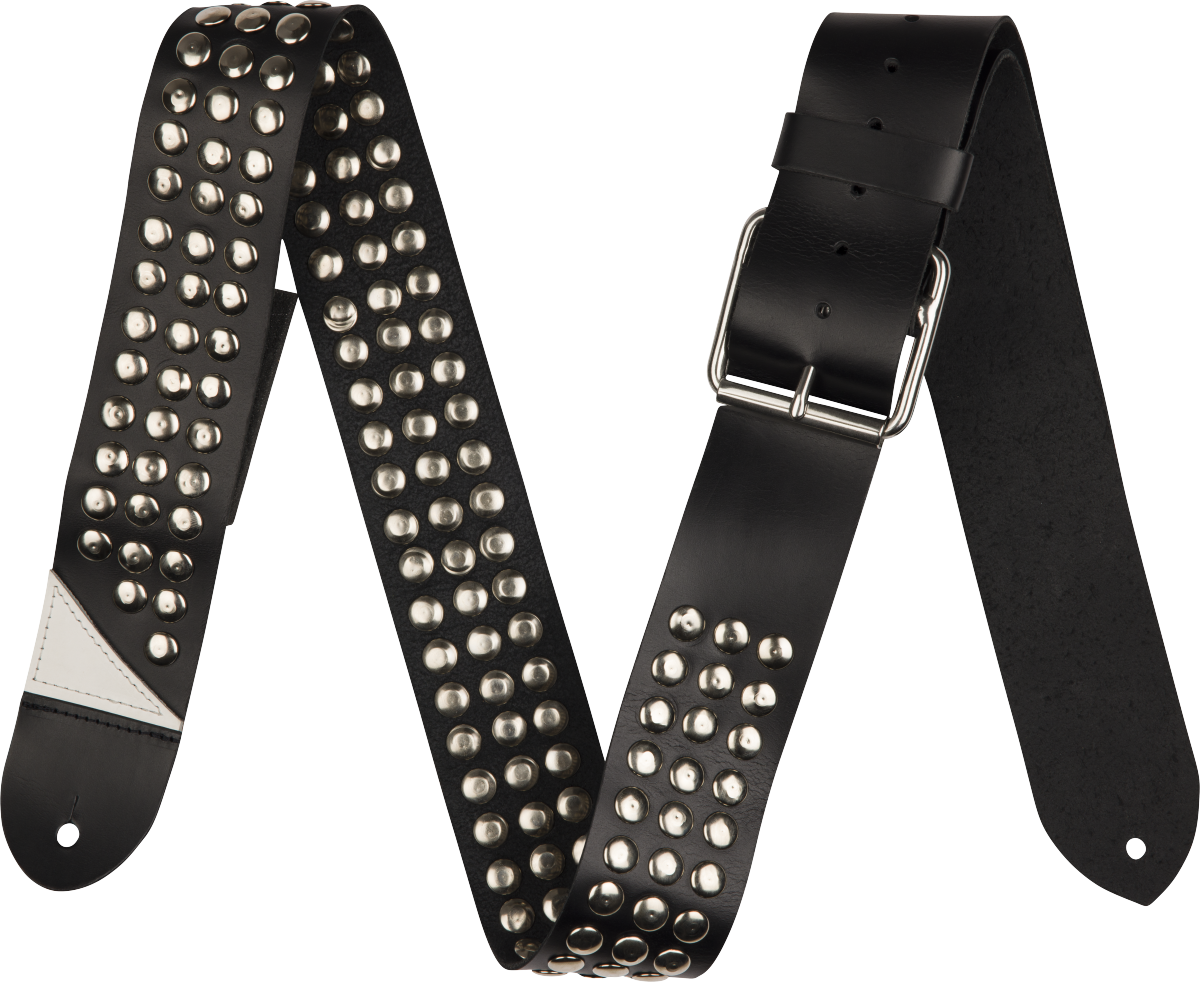 Jackson® Stud Leather Guitar Strap Black 2.5"