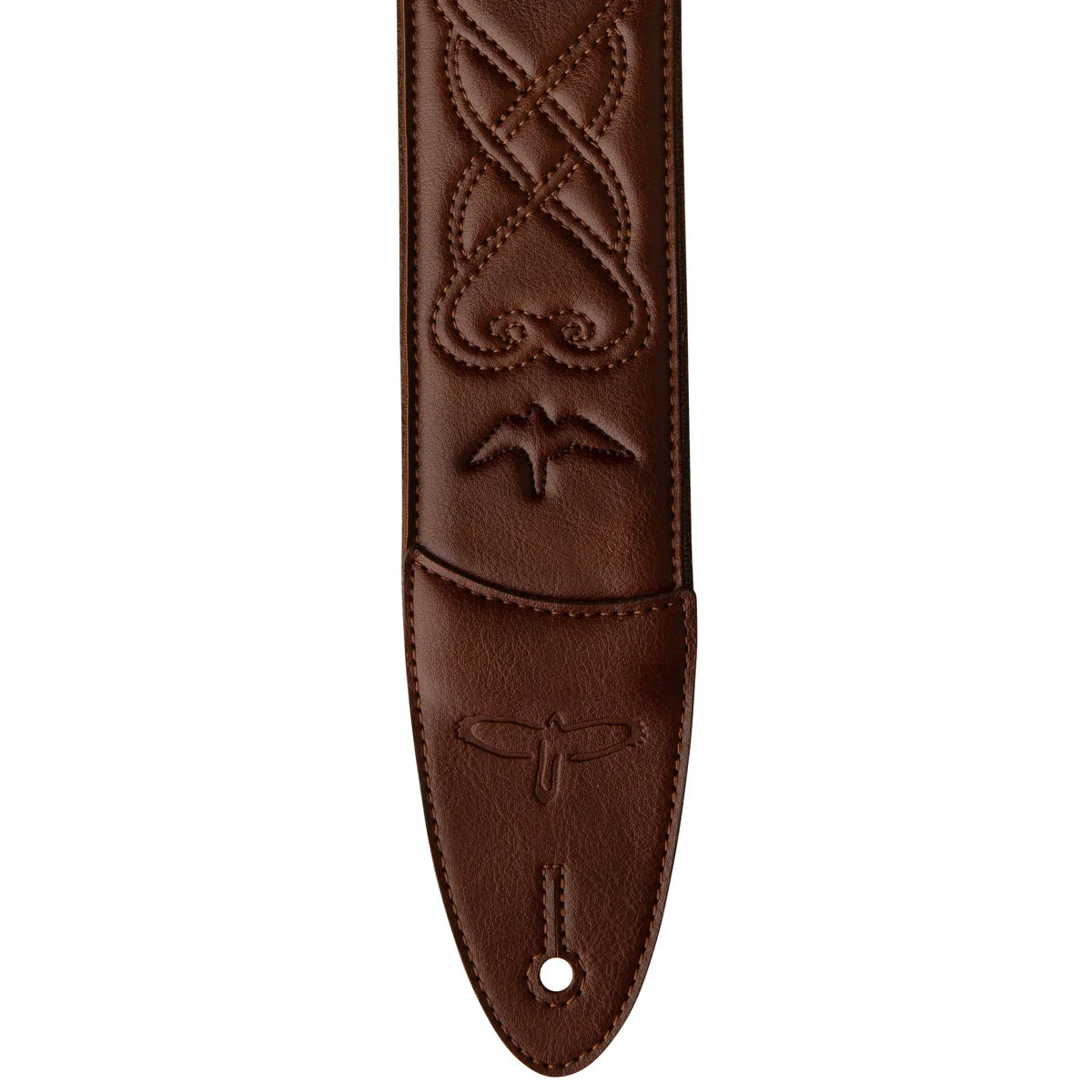 Paul Reed Smith PRS 2.4" Padded Guitar Strap w/RAS, Custom Leather (Faux) Birds, Bi Brown (113505:032)