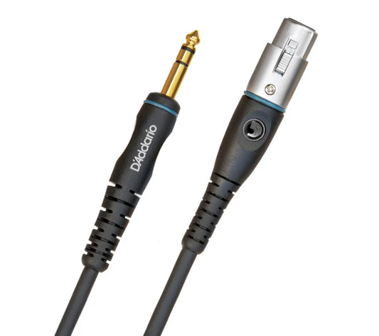 D'addario Microphone Cable, XLR Female to 1/4” TRS