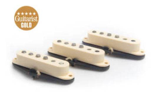 Bare Knuckle Pickups BKP Apache 6 String Single Coil Strat Pickup Set Parchment