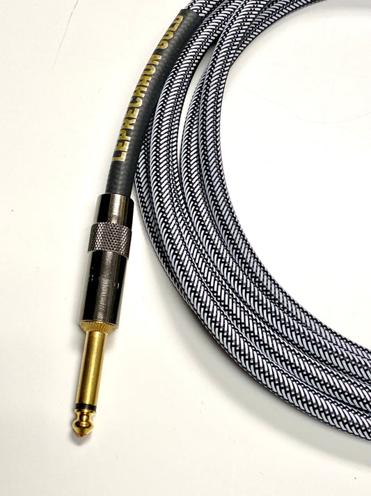 Leprechaun Gold Instrument Cable (White/Black)