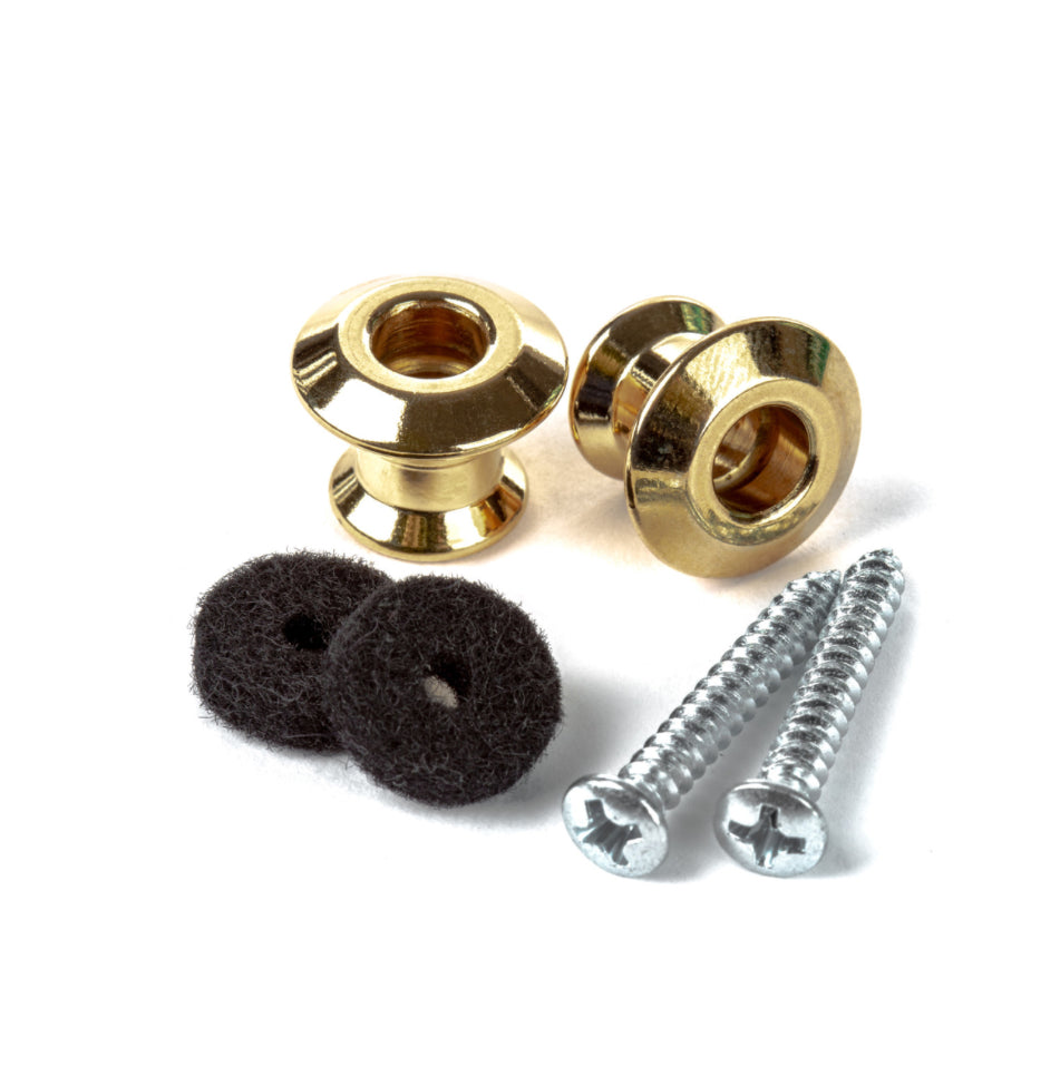 Dunlop STRAPLOK® Dual Design Strap Locks Button Set (GOLD)
