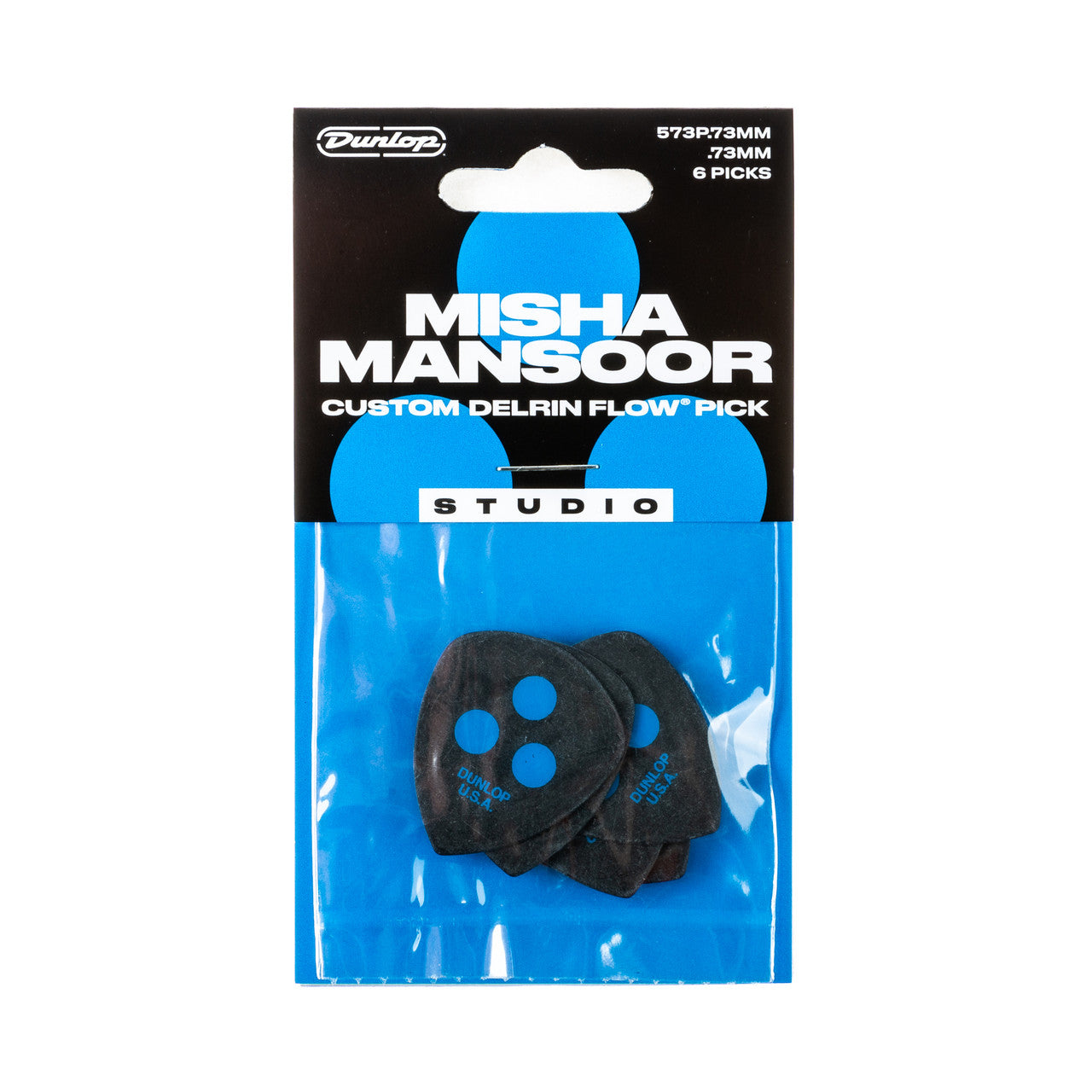 Dunlop Misha Mansoor Delrin Flow Guitar Picks .73mm (6) 573P073MM
