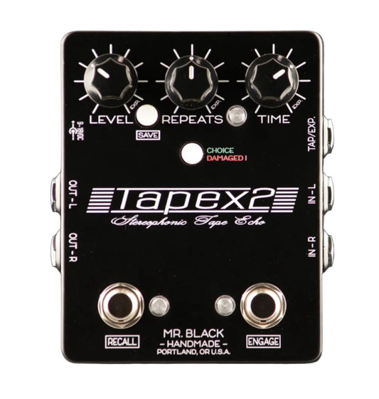 Mr Black Pedals Tapex 2 stereo analog tape delay.