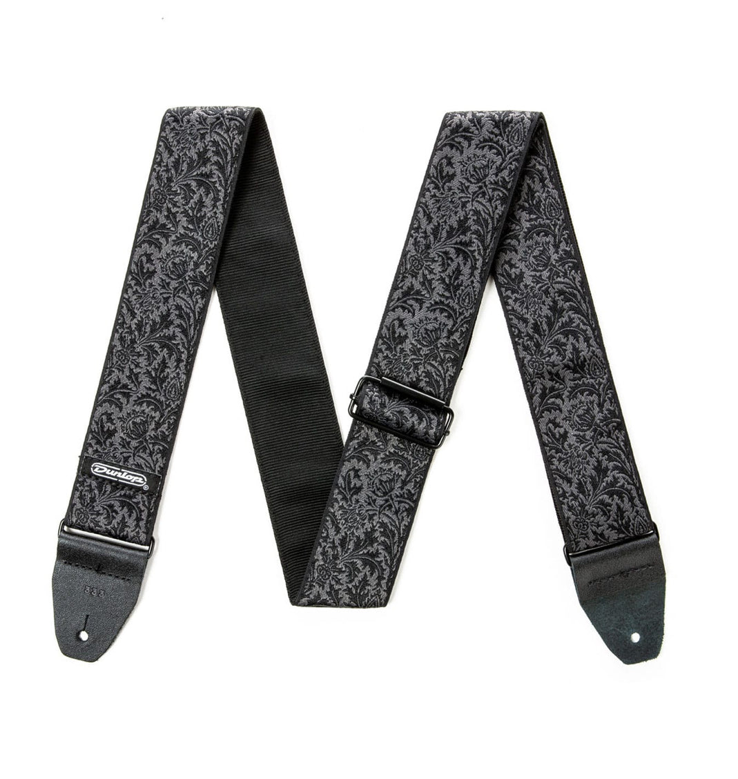 Dunlop Jacquard Black Thistle Guitar Strap