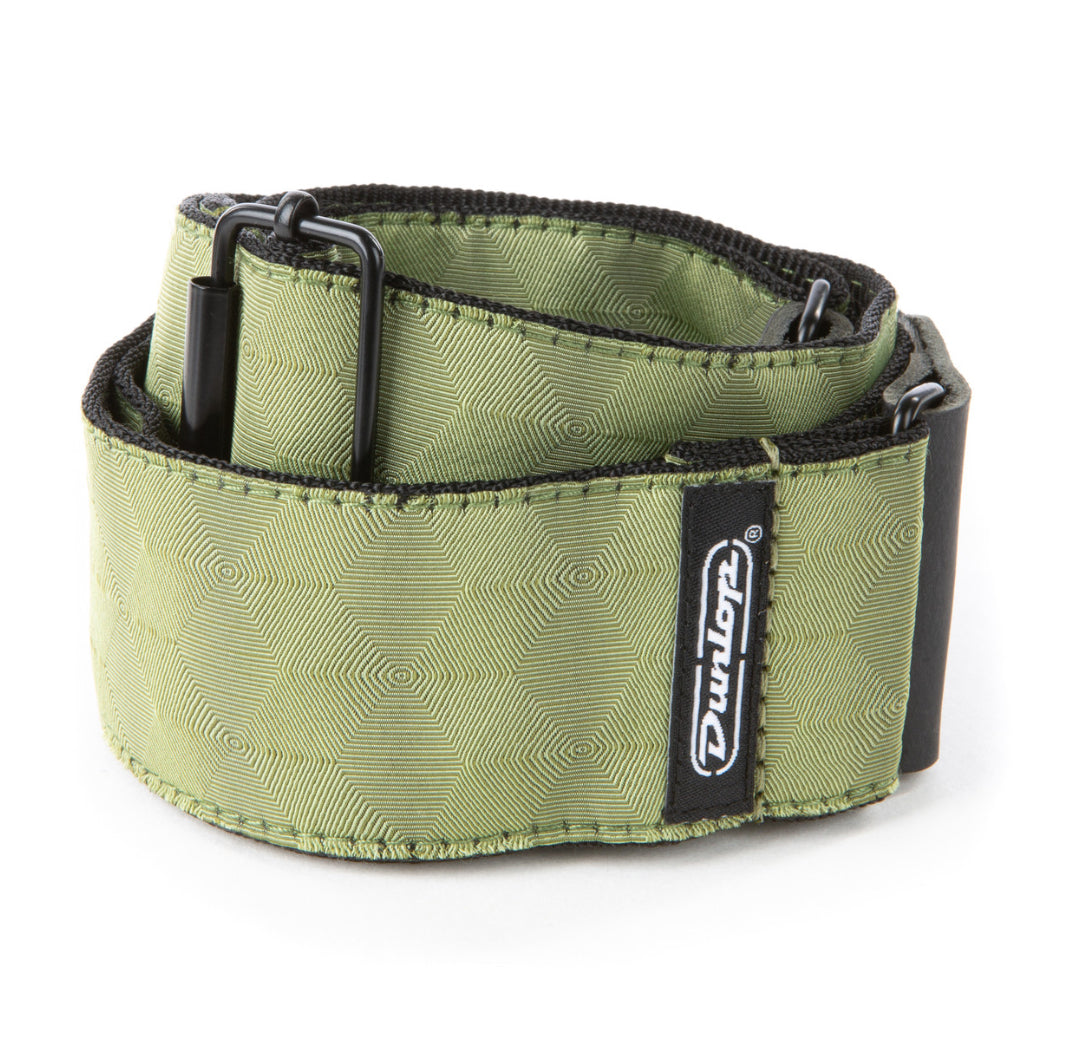 Dunlop Jacquard Hexagon Echo Olive Guitar Strap