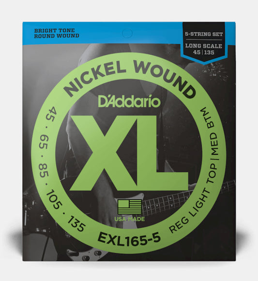 D'Addario XL Nickel Wound Bass Guitar Strings