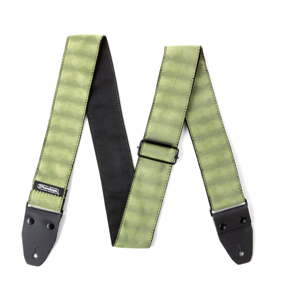 Dunlop Jacquard Hexagon Echo Olive Guitar Strap