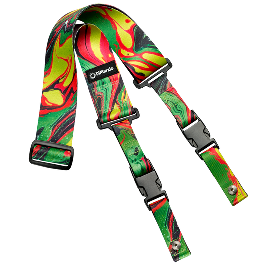 Dimarzio Cliplock Steve Vai Guitar Strap Green Universe DD2241