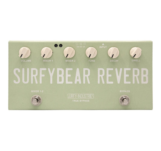 Surfy Industries SurfyBear Compact Reverb Pedal Surf Green