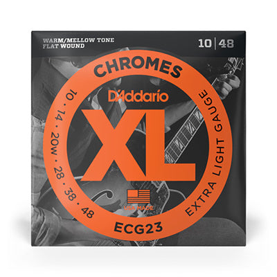 D'addario XL Chromes Flat Wound Electric Guitar Strings