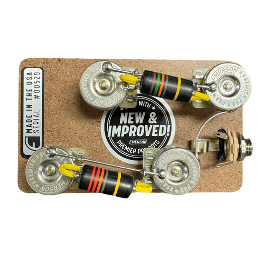 Emerson Custom Les Paul 500k Long Shaft Prewired Harness Kit - Premier Pro LP-BB
