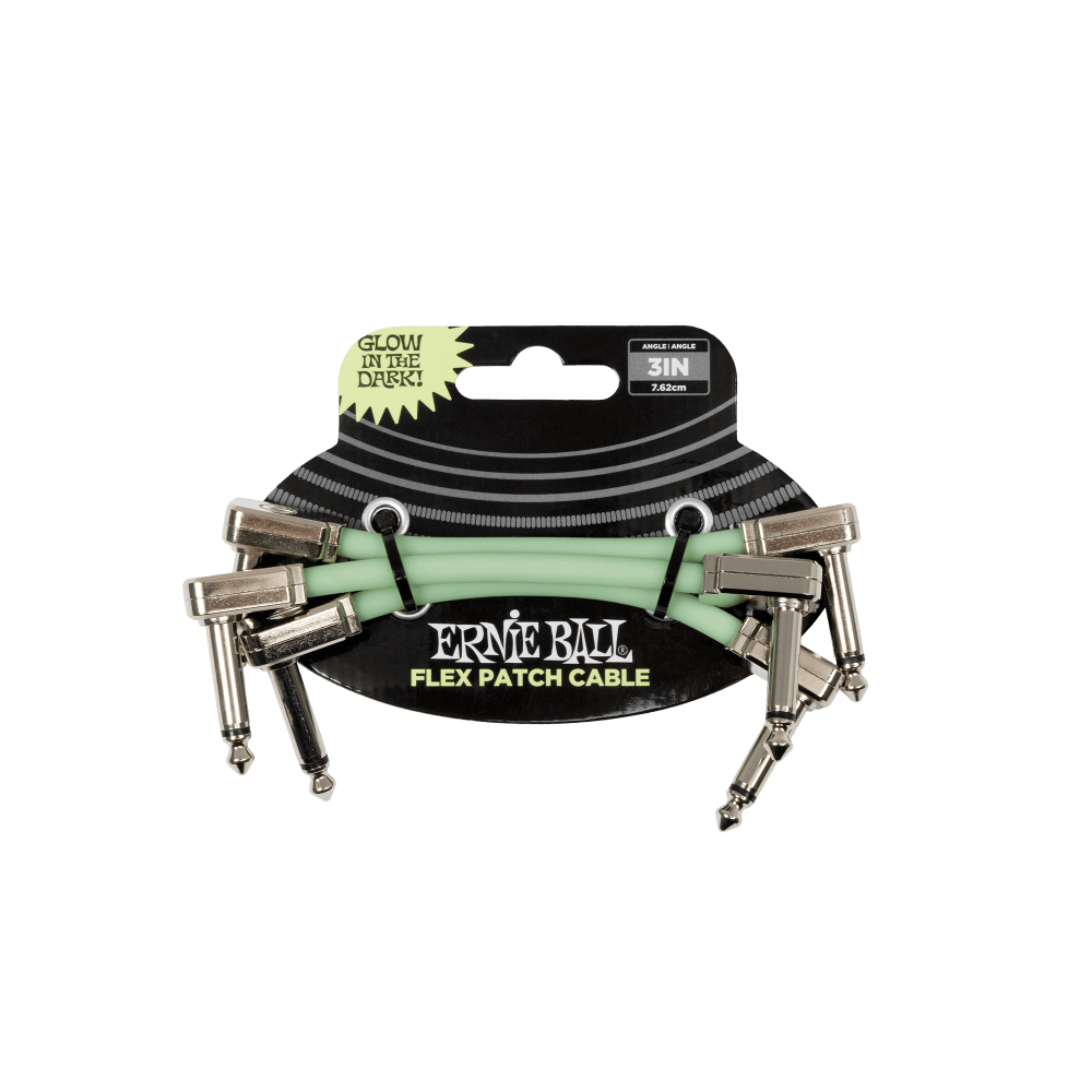 Ernie Ball Glow-in-the-Dark Flex patch cables - 3 PACK (P06474)