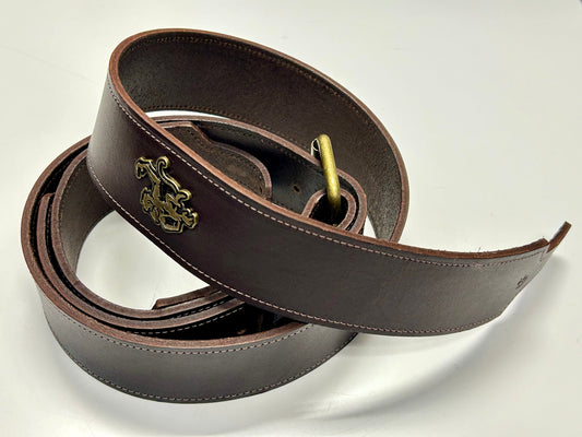 Red Monkey Designs 2" Classic Guitar Strap (Chocolate/Antique Brass, Size:2)