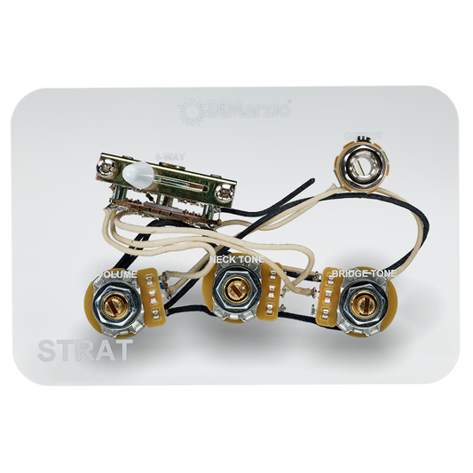 Dimarzio Prewired HSS Strat Wiring Harness with 5-Way Super Switch 500k Pots GW2113
