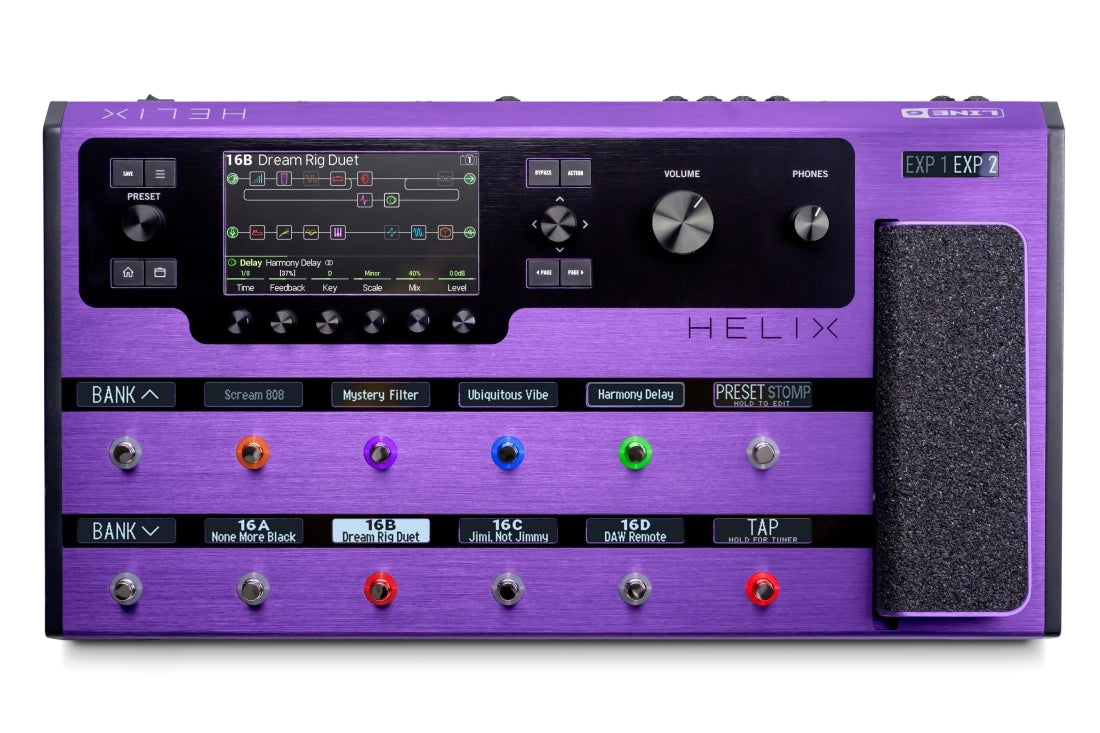 Line 6 Helix Floor Full Pedal Multi-Effects FX Modeling Processor Limited Edition PURPLE