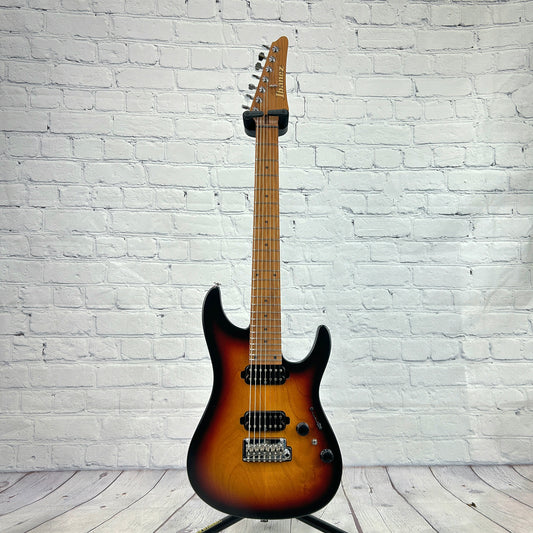 Ibanez Prestige AZ24027 TFF 7 String Electric Guitar Tri-Fade Burst Flat