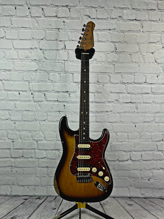 USED Suhr Classic S Antique Custom HSH Electric Guitar 2 Tone Tobacco Burst