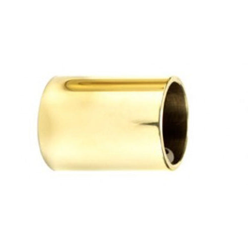 Gold cylindrical container on a white background