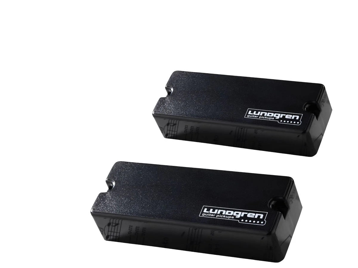 Lundgren Pickups M8C Soapbar Mount Pickup Set 8 String Black Covers