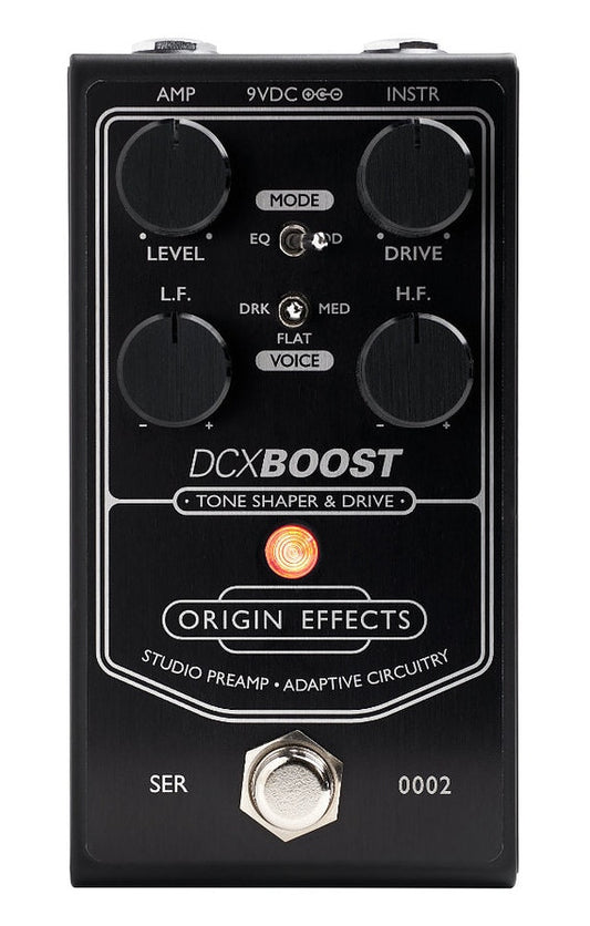 Origin Effects DCX Boost Tone Shaper & Drive Pedal Black Edition