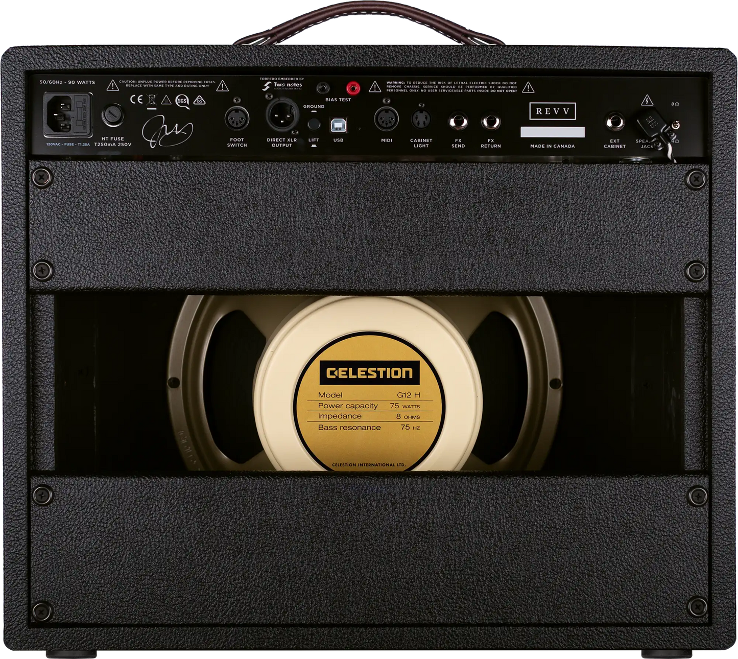 Revv Amplification Joey Landreth D25 JL Tube Combo Amplifier 1x12 Black Tolex
