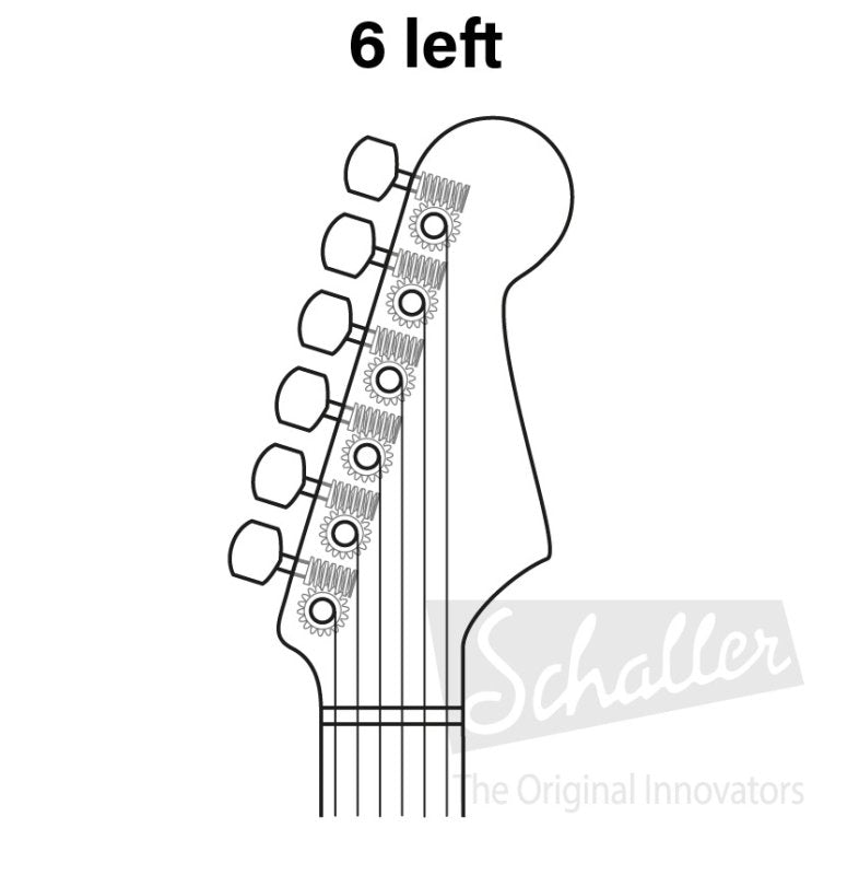 Schaller M6 Tuning Machine Heads 125 6 LEFT SCH10020120.01.36