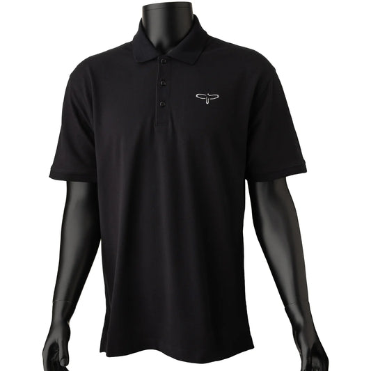 Paul Reed Smith PRS Bird Logo Polo T-Shirt Black