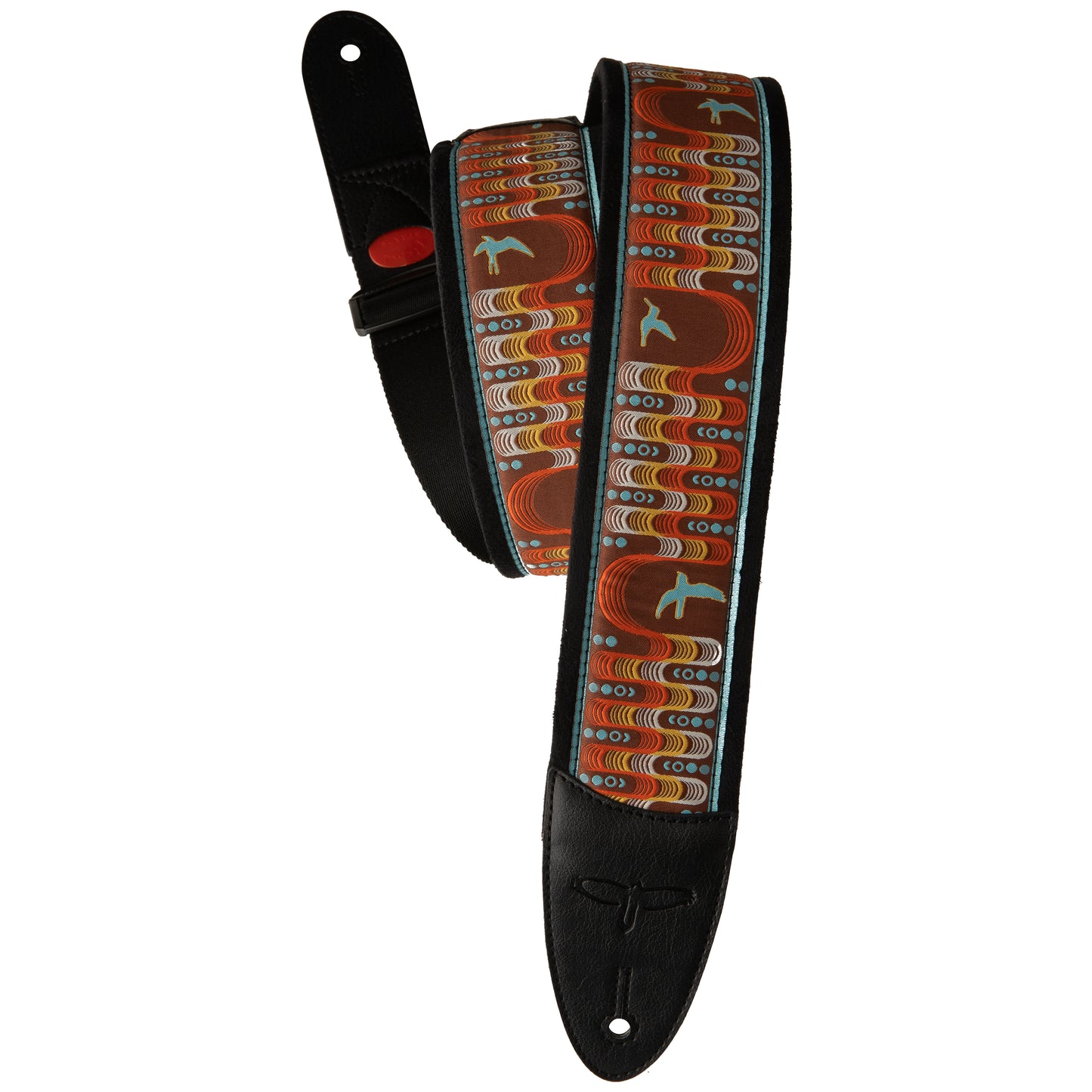 Paul Reed Smith PRS 2.4" Padded Guitar Strap w/FLASH, Custom Jacquard Birds Wavelength
