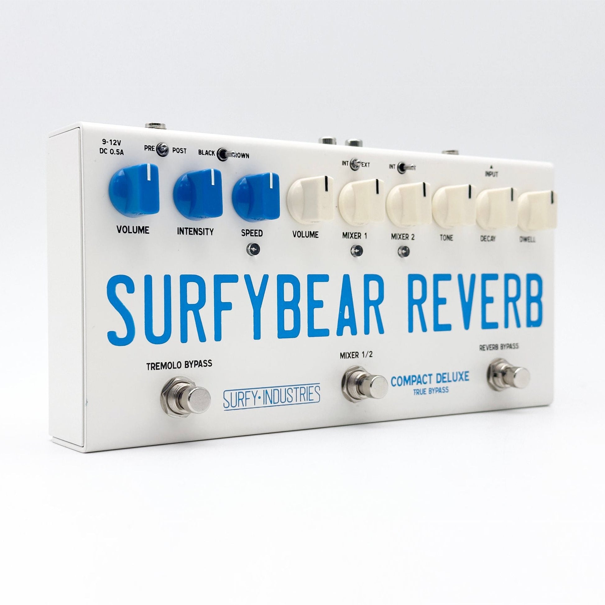 trem pedal Surfy Industries SurfyBear Compact Deluxe Reverb/Trem Pedal – Guitar Brando