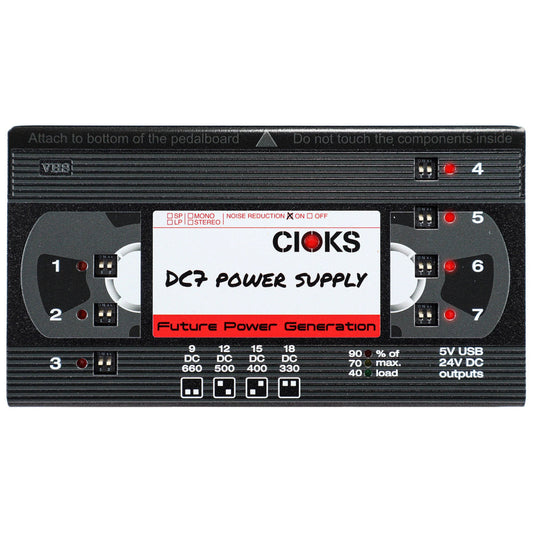 CIOKS DC7 Compact Pedal Power Supply Limited VHS Graphic