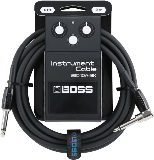 Boss Instrument Cable BIC-10A 1/4" Straight to Right Angle 10'