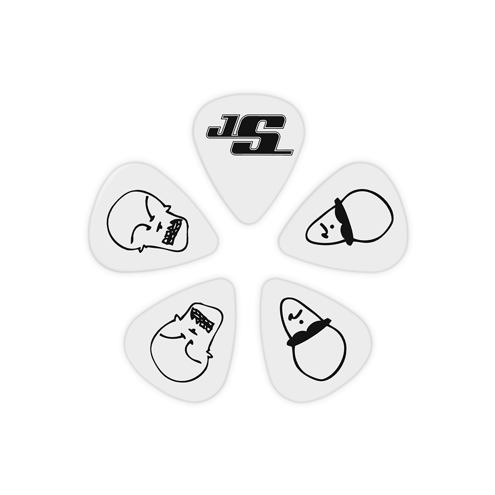 D'addario Joe Satriani Signature Guitar Picks 10 Pack White - Heavy (1.0mm)