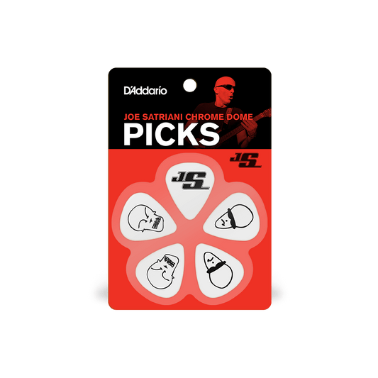 D'addario Joe Satriani Signature Guitar Picks 10 Pack White - Heavy (1.0mm)