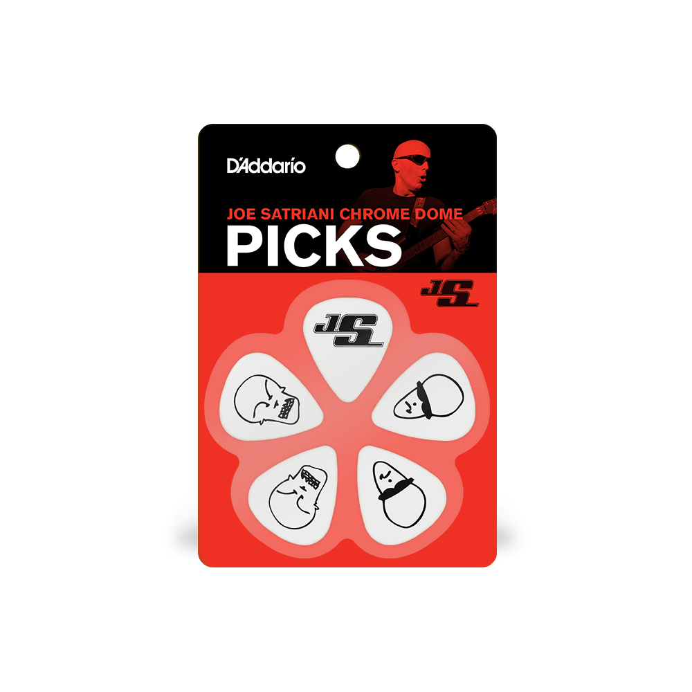 D'addario Joe Satriani Signature Guitar Picks 10 Pack White - Heavy (1.0mm)