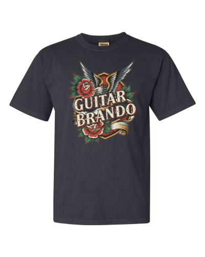 Guitar Brando Trad Eagle Men's T-Shirt Comfort Colors Black Fall 2026 Collection