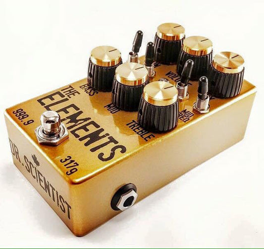 Dr Scientist The Elements Overdrive/Distortion Pedal Gold Bar
