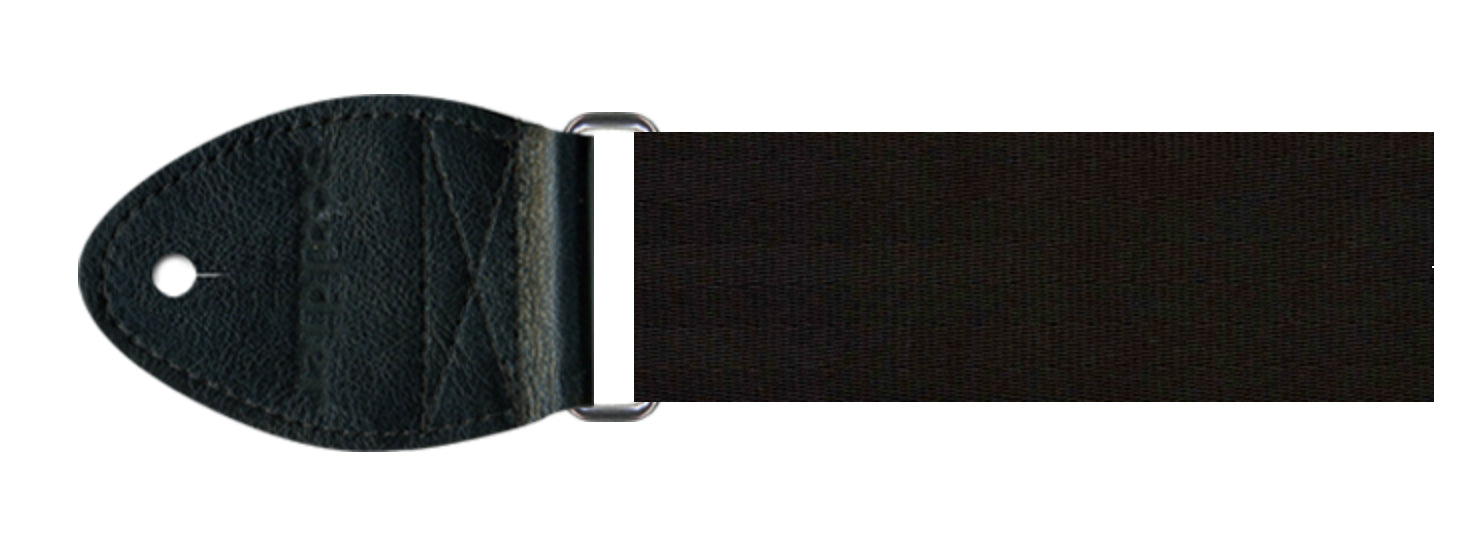 Black guitar strap by Souldier Straps. 
