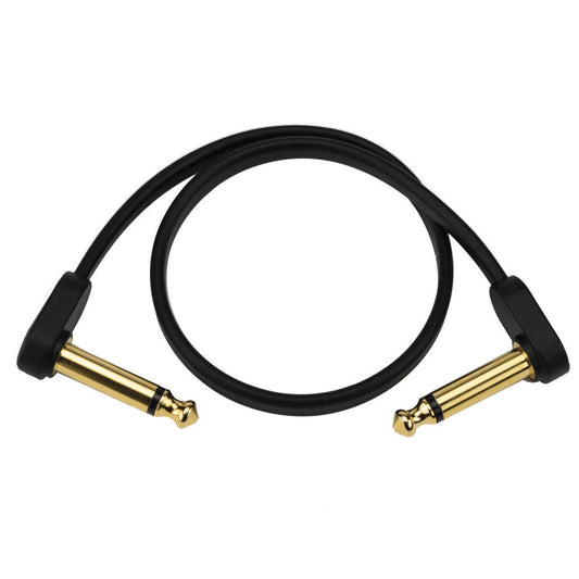 D'addario 12" Flat Patch Cable, Right-Angle to Right-Angle 1' Length