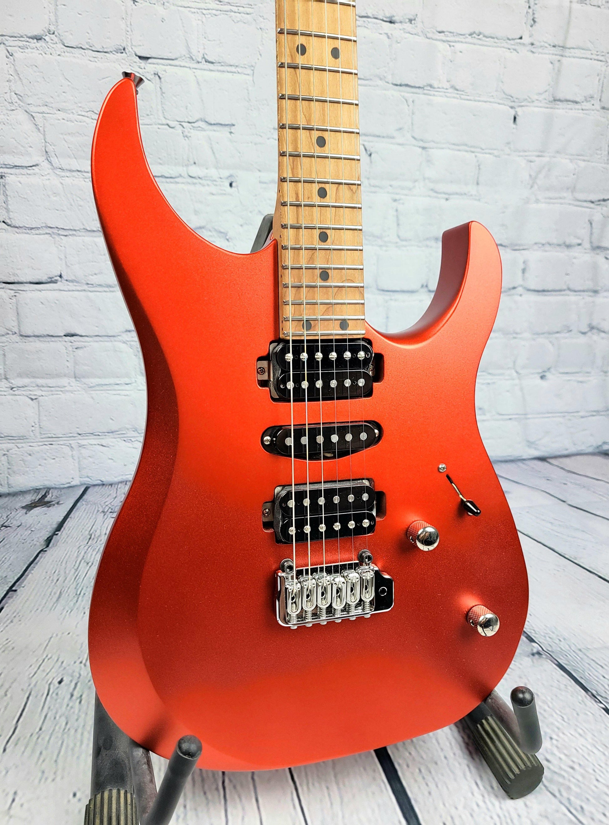 LSL Instruments XT4 One Series Roasted Maple Neck Metallic Candy Apple Red - Guitar Brando