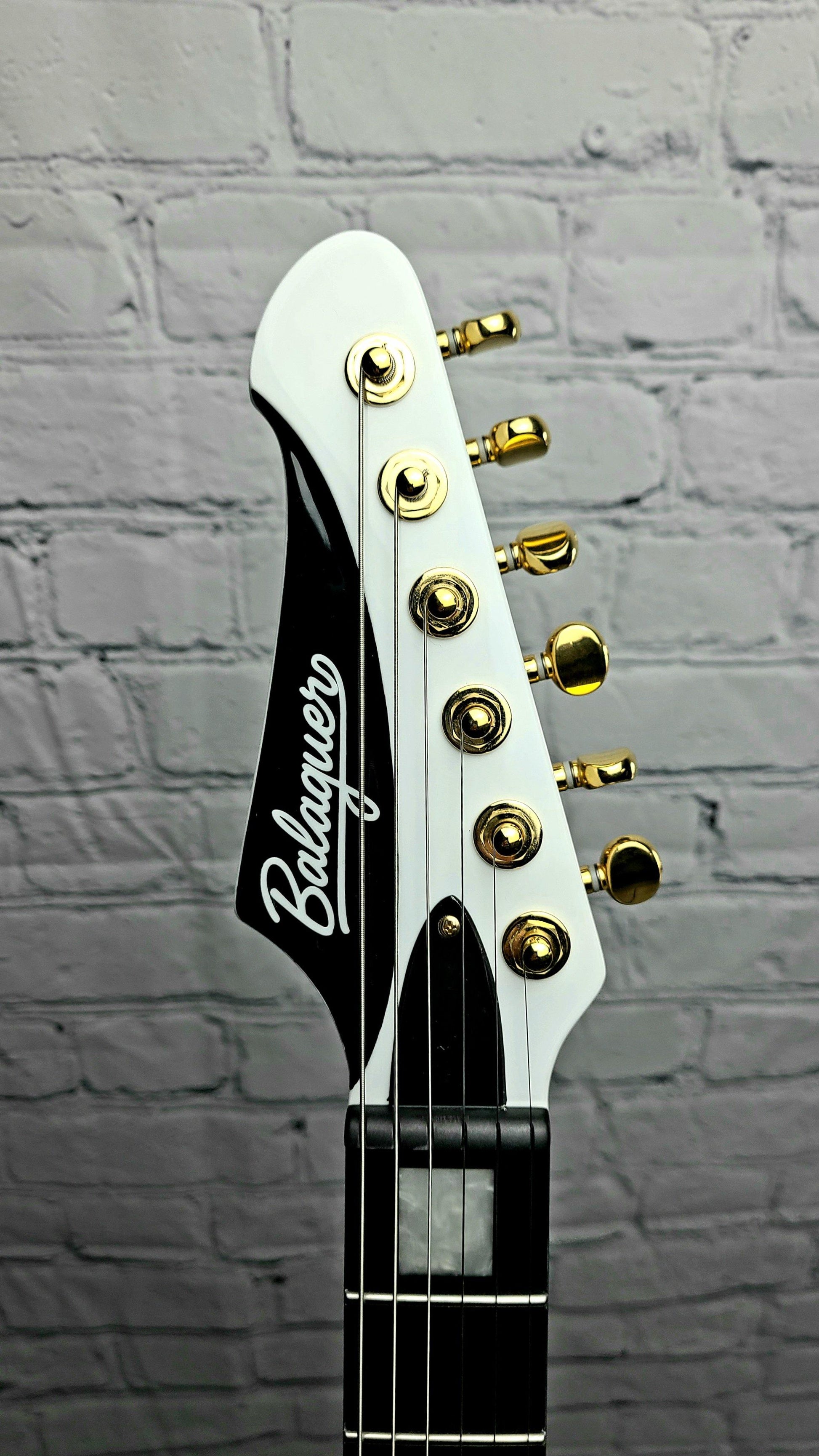 Balaguer Hyperion Headstock White Gold Tuners