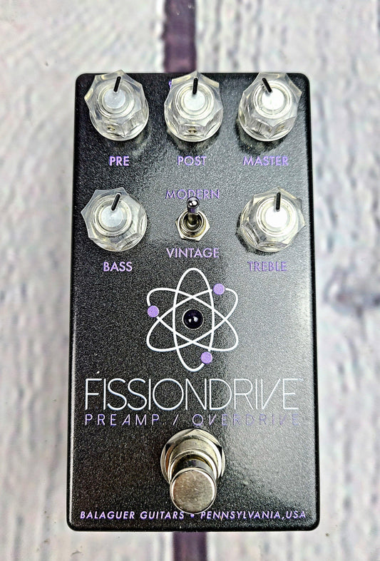 Balaguer Guitars Fission Drive V2 Overdrive Pedal (Black) - Guitar Brando