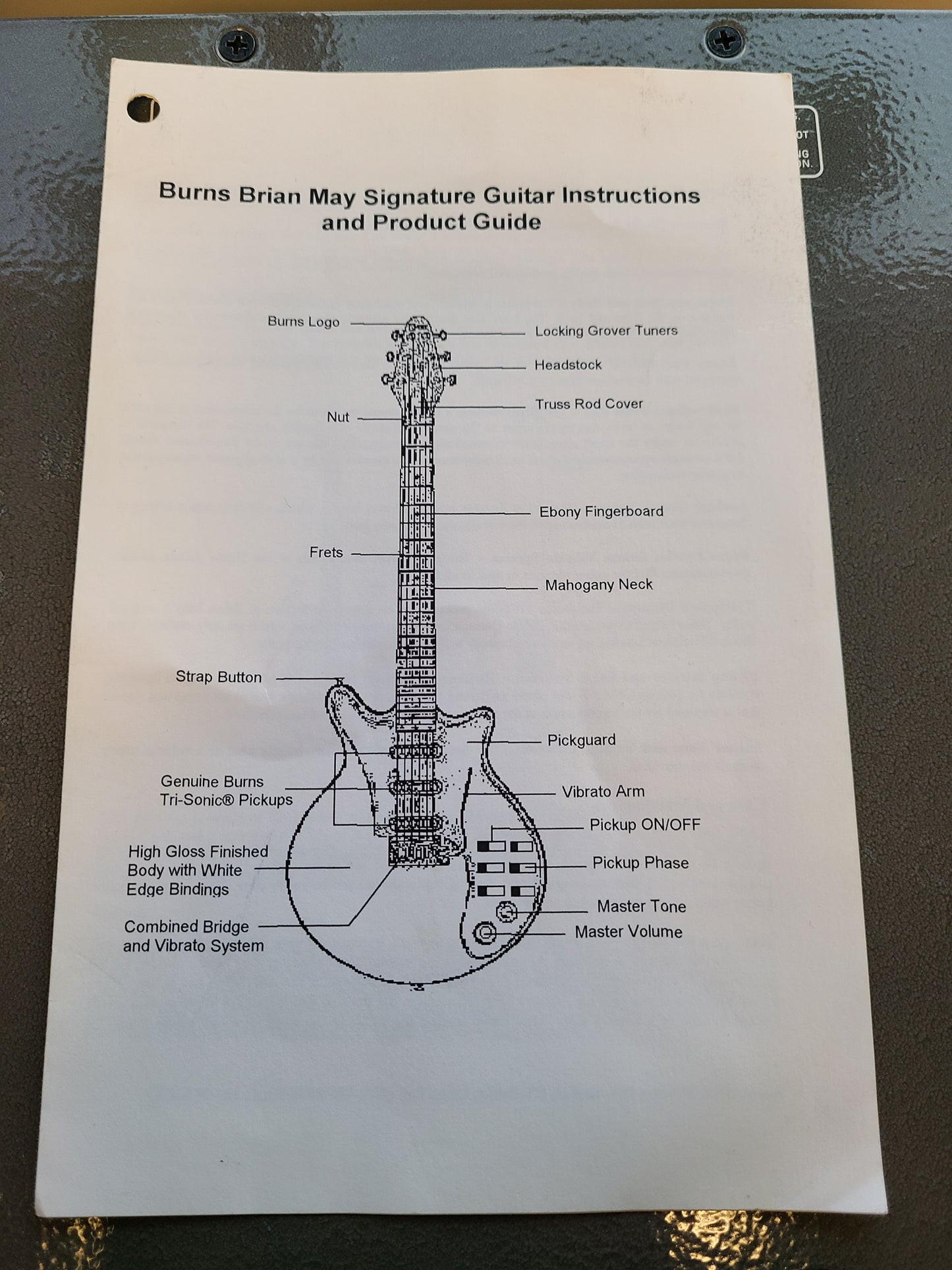 USED Burns Brian May Sunburst Electric Guitar