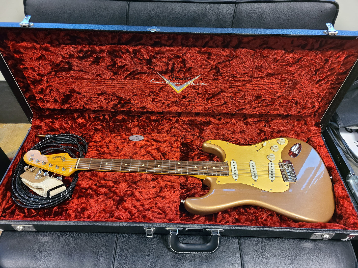 USED 2017 Fender Custom Shop Stratocaster Post Mod Fire Mist Gold
